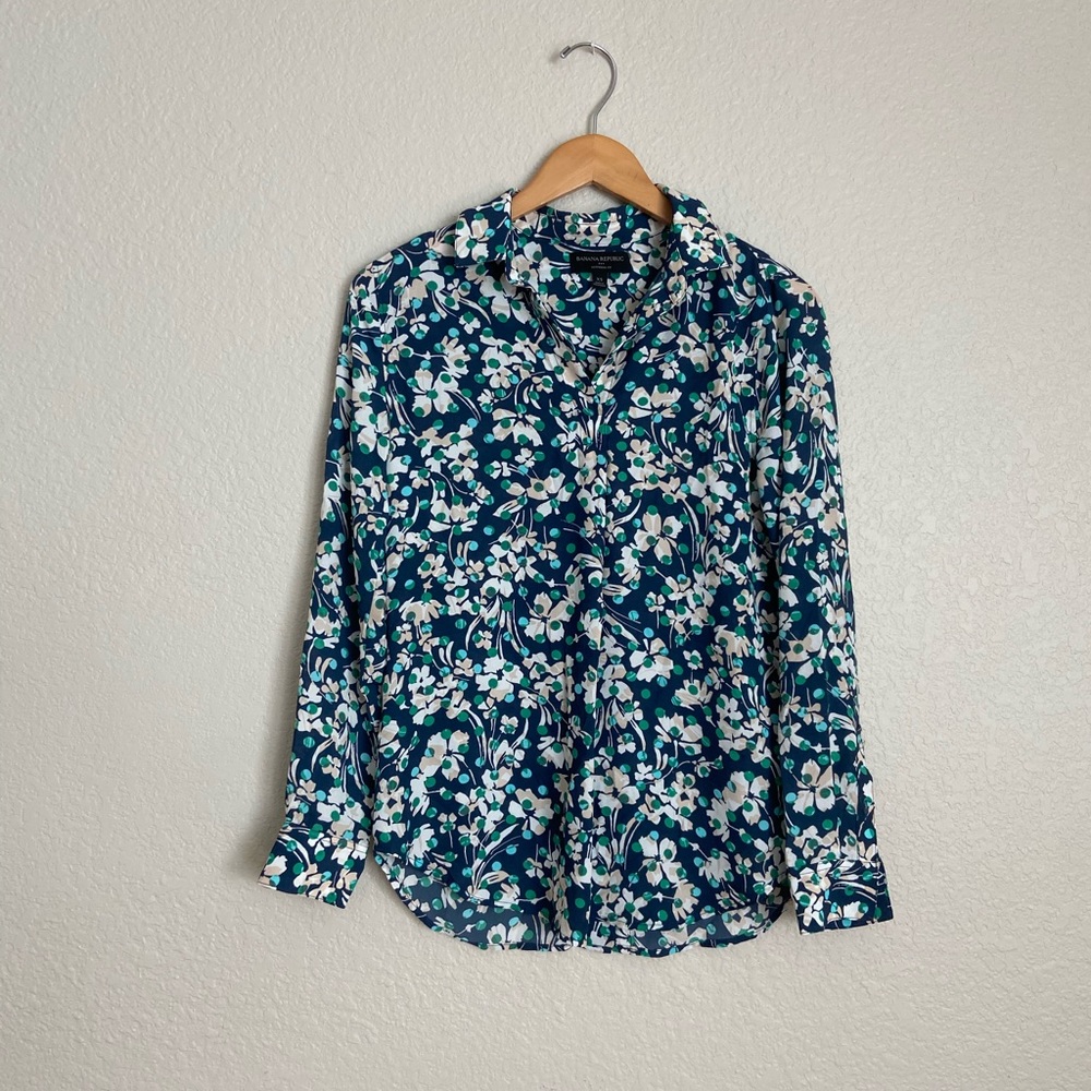 Banana Republic Boyfriend Fit Blouse Sz XS